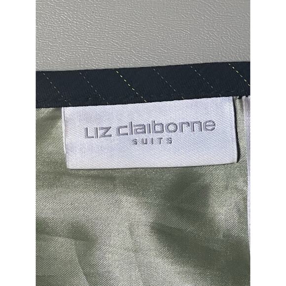 Liz Claiborne Suits Skirt Black With Pin Stripes Women’s 10 Back Zipper - Picture 3 of 10